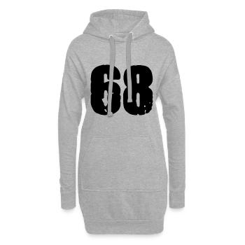Maillot à 68 numéros - Sweat-shirt à capuche long Femme - gris chiné - Devant