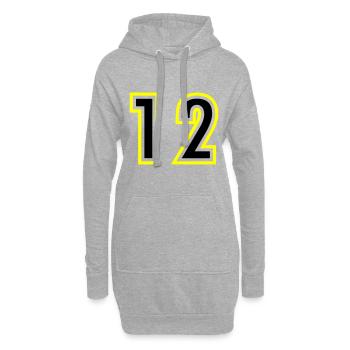 12 Zahl College - Hoodie-Kleid - Grau meliert - Vorne