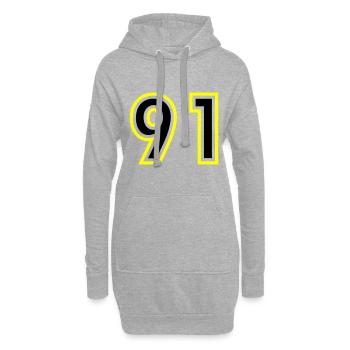 91 Number College - Hoodie Dress - heather grey - Front