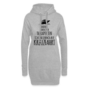 Kreuzfahrt Kreuzfahrtschiff Seereise Meer Geschenk - Hoodie-Kleid - Grau meliert - Vorne