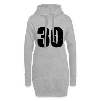 Maillot à 30 chiffres - Sweat-shirt à capuche long Femme - gris chiné - Devant