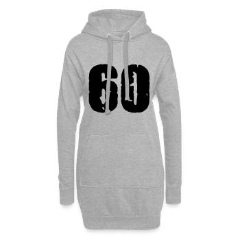 60 number jersey - Hoodie Dress - heather grey - Front