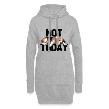 Nicht heute Lustiger Beagle Hund - Hoodie-Kleid - Grau meliert - Vorne