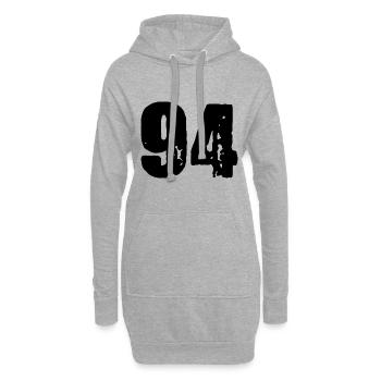 94 number jersey - Hoodie Dress - heather grey - Front