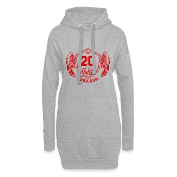 20 Zahl Wappen - Hoodie-Kleid - Grau meliert - Vorne