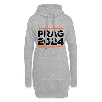 Devis Prague 2024 - Sweat-shirt à capuche long Femme - gris chiné - Devant