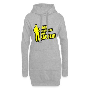 Gemütlich Saufen Feierabend - Hoodie-Kleid - Grau meliert - Vorne
