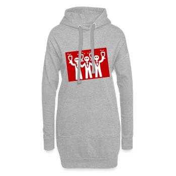 Bachelor Groom Team Bachelors - Sweat-shirt à capuche long Femme - gris chiné - Devant