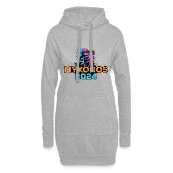 Tournée Mykonos 2024 - Sweat-shirt à capuche long Femme - gris chiné - Devant