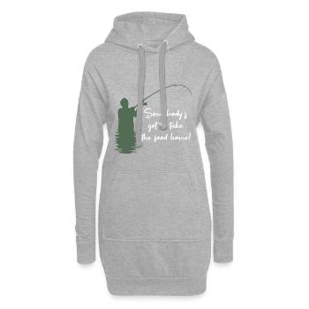 Angler - Hoodie-Kleid - Grau meliert - Vorne