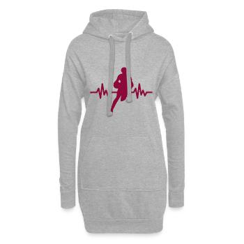 Haertbeat Basketball - USA - Team Sport - Hoops - Hoodie-Kleid - Grau meliert - Vorne
