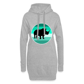 rhino - Hoodie Dress - heather grey - Front