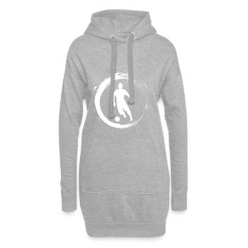Fussball - Hoodie-Kleid - Grau meliert - Vorne