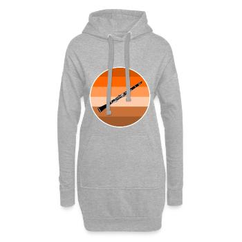 Klarinette - Hoodie-Kleid - Grau meliert - Vorne
