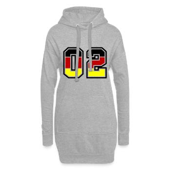 2 Zahl symbol Germany - Hoodie-Kleid - Grau meliert - Vorne