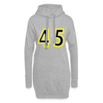 45 Zahl College - Hoodie-Kleid - Grau meliert - Vorne