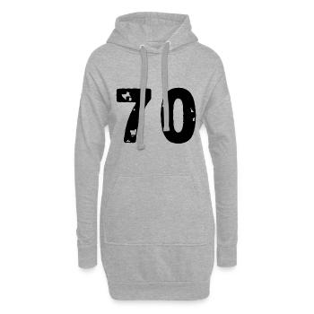 70 Zahl Trikot - Hoodie-Kleid - Grau meliert - Vorne