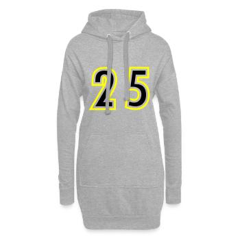 25 Zahl College - Hoodie-Kleid - Grau meliert - Vorne