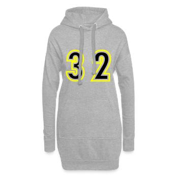 32 Zahl College - Hoodie-Kleid - Grau meliert - Vorne