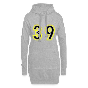 39 Zahl College - Hoodie-Kleid - Grau meliert - Vorne