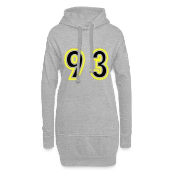 93 Zahl College - Hoodie-Kleid - Grau meliert - Vorne