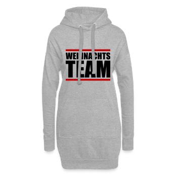 Weihnachts Team - Hoodie-Kleid - Grau meliert - Vorne