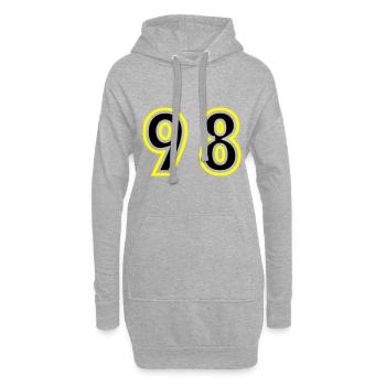 98 Zahl College - Hoodie-Kleid - Grau meliert - Vorne