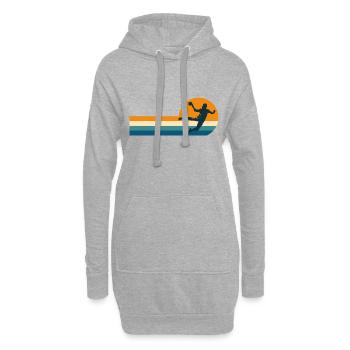 Handball joueur de hand handballeur handballeuse - Sweat-shirt à capuche long Femme - gris chiné - Devant