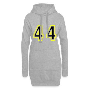 44 Zahl College - Hoodie-Kleid - Grau meliert - Vorne
