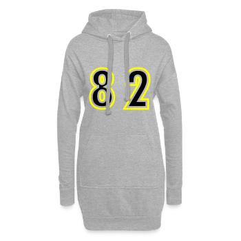 82 Nombre Collège - Sweat-shirt à capuche long Femme - gris chiné - Devant