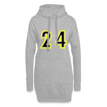 24 Zahl College - Hoodie-Kleid - Grau meliert - Vorne