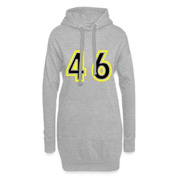46 Zahl College - Hoodie-Kleid - Grau meliert - Vorne