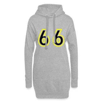 66 Zahl College - Hoodie-Kleid - Grau meliert - Vorne