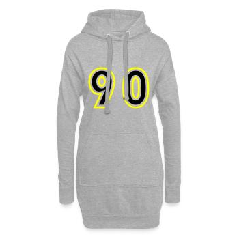 90 Zahl College - Hoodie-Kleid - Grau meliert - Vorne