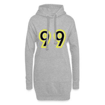 99 Zahl College - Hoodie-Kleid - Grau meliert - Vorne