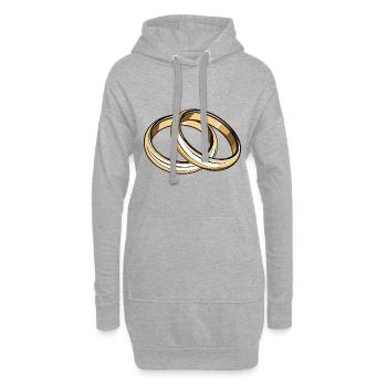 Eheringe Hochzeit - Hoodie-Kleid - Grau meliert - Vorne