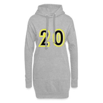 20 Zahl College - Hoodie-Kleid - Grau meliert - Vorne
