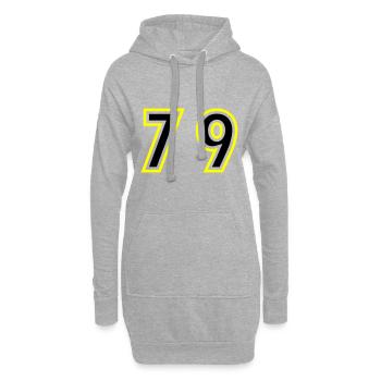 79 Zahl College - Hoodie-Kleid - Grau meliert - Vorne