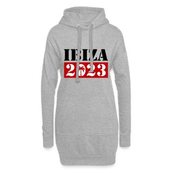 Ibiza 2023 - Hoodie-Kleid - Grau meliert - Vorne