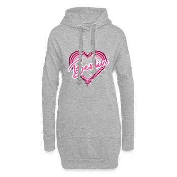 Berlin - Sweat-shirt à capuche long Femme - gris chiné - Devant