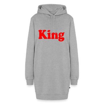 King - Hoodie-Kleid - Grau meliert - Vorne