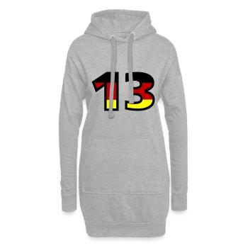 13 Numéro Allemagne Jersey - Sweat-shirt à capuche long Femme - gris chiné - Devant