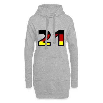 21 Numéro Allemagne Jersey - Sweat-shirt à capuche long Femme - gris chiné - Devant