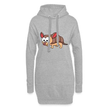 Armadillo Comic Animal - Sweat-shirt à capuche long Femme - gris chiné - Devant