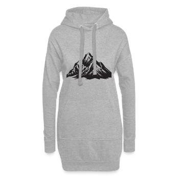 Berge Natur - Hoodie-Kleid - Grau meliert - Vorne