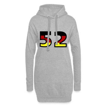52 Numéro Allemagne Jersey - Sweat-shirt à capuche long Femme - gris chiné - Devant