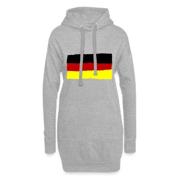 Drapeau de l’Allemagne Drapeau - Sweat-shirt à capuche long Femme - gris chiné - Devant