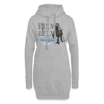Ridum Ridum - Mystical Tölter - Magic Islandpferd - Hoodie-Kleid - Grau meliert - Vorne