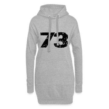 73 Maillot numéro - Sweat-shirt à capuche long Femme - gris chiné - Devant