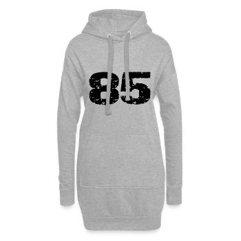 85 Maillot numéro - Sweat-shirt à capuche long Femme - gris chiné - Devant